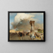 Eruptionen af Vesuv - Oswald Achenbach — indrammet kunstværk på væggen