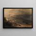 Golfe de Naples - Oswald Achenbach — indrammet kunstværk på væggen