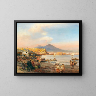 Oswald Achenbach - Sunset In The Bay Of Naples.webp