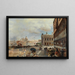 Venise, Udsigt over Piazzetta med Biblioteca Marciana, Santa Maria della Salute og Dogana - Oswald Achenbach — indrammet kunstværk på væggen
