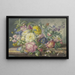 Bouquet de fleurs dans un panier avec un escargot et un papillon - Oswald Wijnen — indrammet kunstværk på væggen