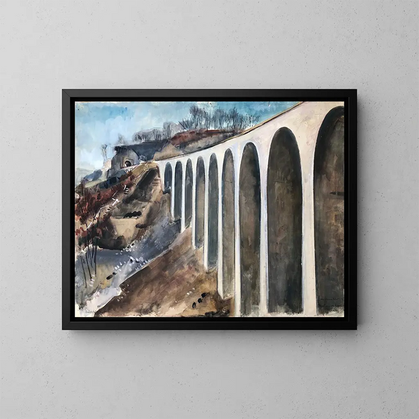 Pont de Drachenloch ved Drackenstein-siden - Otto Geigenberger — indrammet kunstværk på væggen