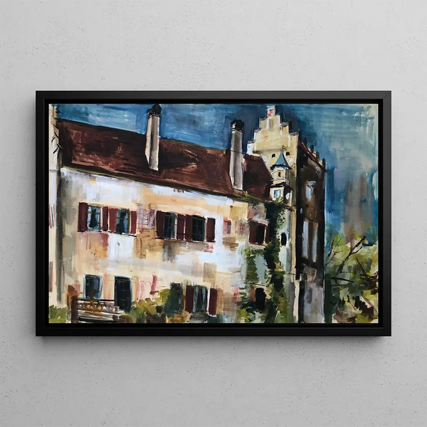 Château d'eau à Reichertshausen - Otto Geigenberger — indrammet kunstværk på væggen