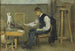En mand, der tegner - Otto Holmström — visning af kunstværket
