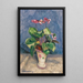 Cyclamen i blomst - Otto Modersohn — indrammet kunstværk på væggen
