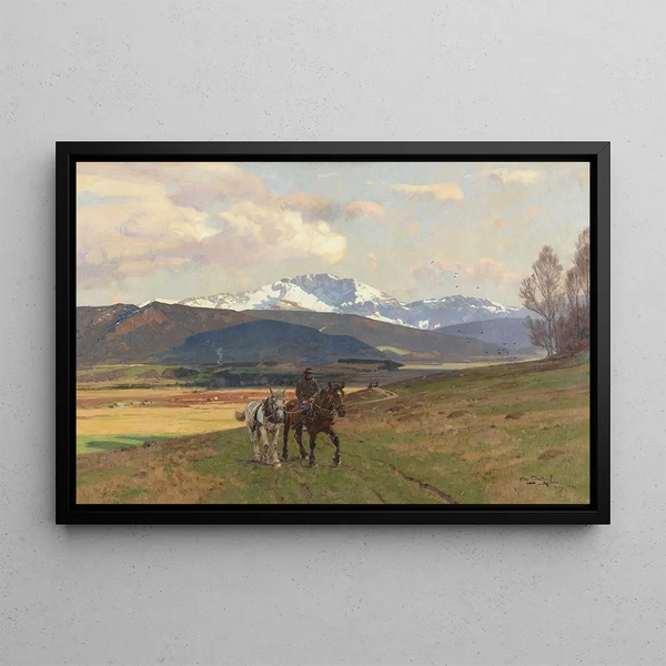 Otto Strtzel - Reiter in Gebirgslandschaft Benediktenwand.webp