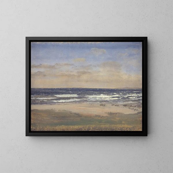La Plage à Rgeleje - P. C. Skovgaard — indrammet kunstværk på væggen
