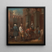 Panneau til et brostensbelagt område - William Hogarth — indrammet kunstværk på væggen