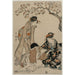 Reproduktion af maleriet Parodi af en scene fra et kejserligt karrosse - Kitagawa Utamaro