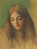 Studie af Madonna for trøster for de bedrøvede - Pascal-Adolphe-Jean Dagnan-Bouveret — visning af kunstværket