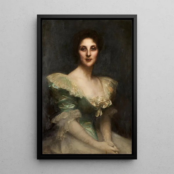 Portrait af Fanny Thérèse Reinach - Pascal-Adolphe-Jean Dagnan-Bouveret — indrammet kunstværk på væggen