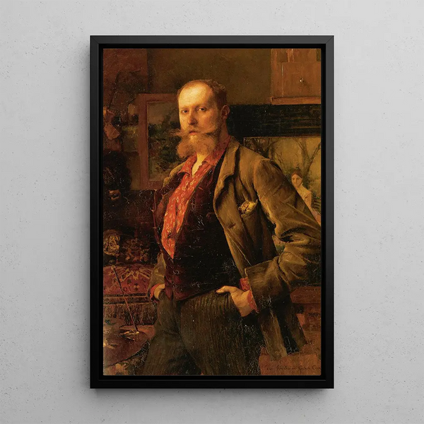 Portrait af Gustave Courtois - Pascal-Adolphe-Jean Dagnan-Bouveret — indrammet kunstværk på væggen