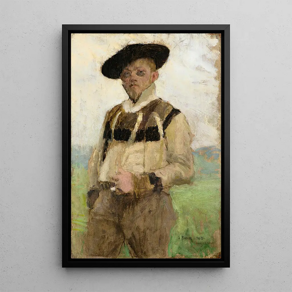 Portrait af Jules Alexis Muenier - Pascal-Adolphe-Jean Dagnan-Bouveret — indrammet kunstværk på væggen