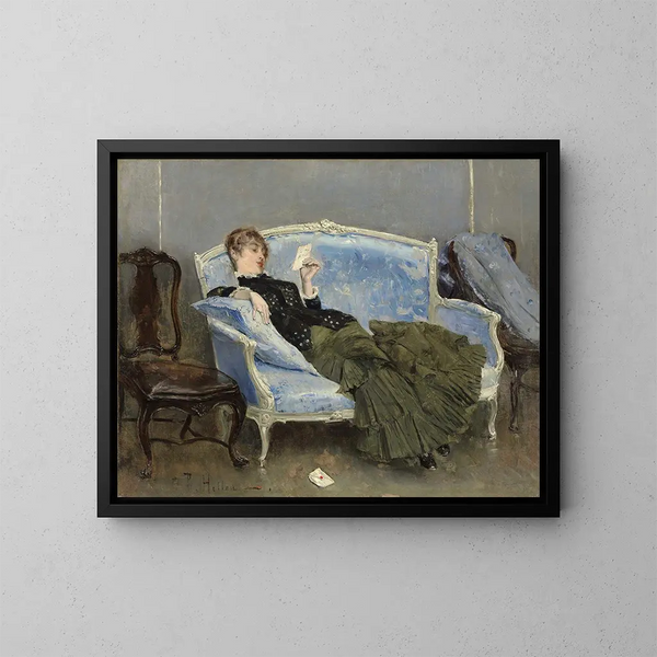 La Lettre - Paul César Helleu — indrammet kunstværk på væggen