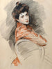 Portrait af Elisabeth Van Beema - Paul César Helleu — visning af kunstværket