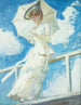 Portrait af Mme Helleu med en paraply - Paul César Helleu — visning af kunstværket