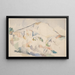 Château Noir og Mont Sainte-Victoire omkring 1890-1895 - Paul Cézanne — indrammet kunstværk på væggen