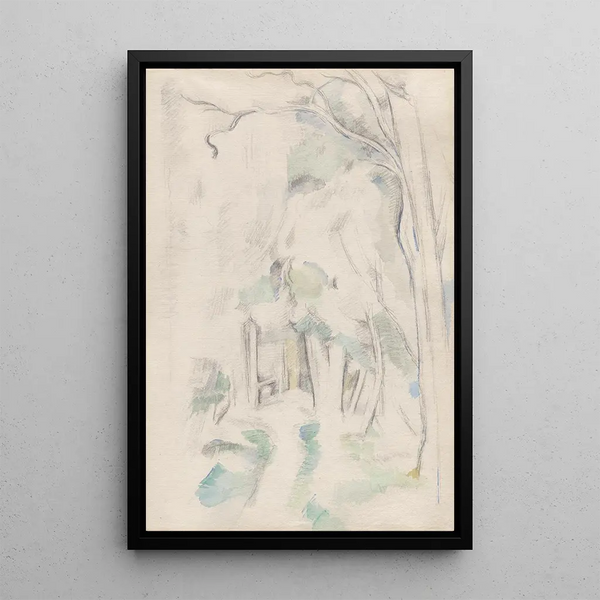 Sentier dans les bois - Paul Cézanne — indrammet kunstværk på væggen