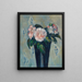 Den mørkeblå vase - Paul Cézanne — indrammet kunstværk på væggen