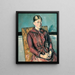 Madame Cézanne i en gul stol - Paul Cézanne — indrammet kunstværk på væggen
