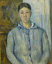 Madame Cézanne i blå - Paul Cézanne — visning af kunstværket