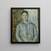 Madame Cézanne i blå - Paul Cézanne — indrammet kunstværk på væggen