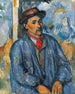 Mand i blå skjorte - Paul Cézanne — visning af kunstværket