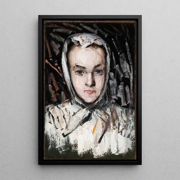 Marie Cézanne, kunstnerens søster - Paul Cézanne — indrammet kunstværk på væggen