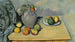 Pichet og frugt på et bord - Paul Cézanne — visning af kunstværket