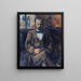 Portrait af Ambroise Vollard - Paul Cézanne — indrammet kunstværk på væggen