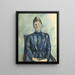 Portrait af Madame Cézanne - Paul Cézanne — indrammet kunstværk på væggen