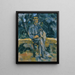 Portræt af bonde - Paul Cézanne — indrammet kunstværk på væggen