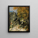 Rochers dans la forêt Fontainebleau - Paul Cézanne — indrammet kunstværk på væggen