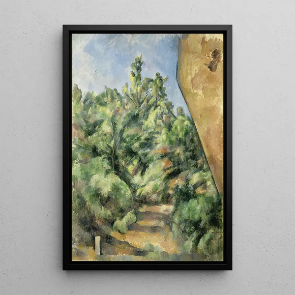 Le rocher rouge - Paul Cézanne — indrammet kunstværk på væggen