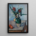 Le vase de tulipes - Paul Cézanne — indrammet kunstværk på væggen