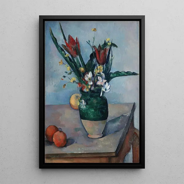 Le vase de tulipes - Paul Cézanne — indrammet kunstværk på væggen