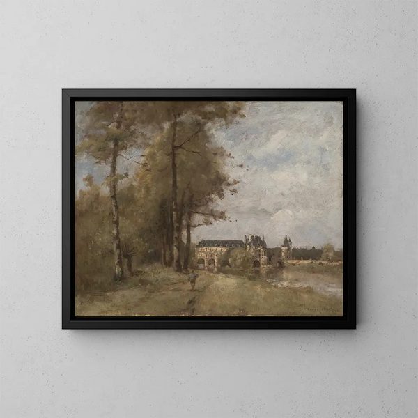 Le château de Chenonceau - Paul Désiré Trouillebert — indrammet kunstværk på væggen