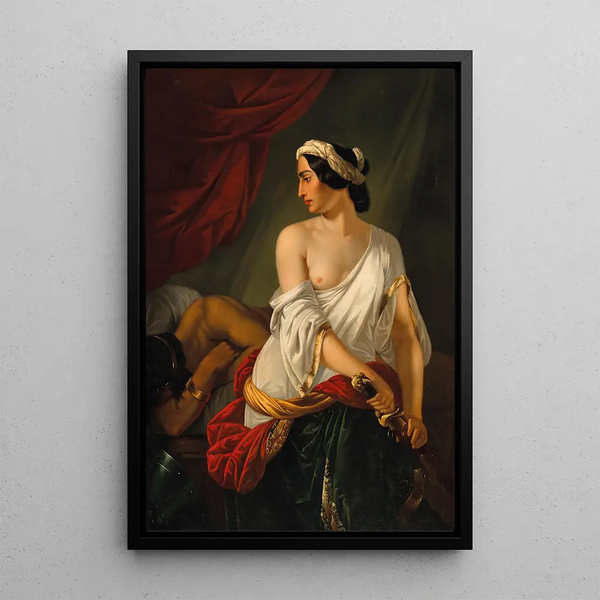 Judith og Holofernes - Paul Emil Jacobs — indrammet kunstværk på væggen