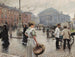Kongens Nytorv med Musse, der handler - Paul Fischer — visning af kunstværket