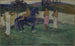 Komposition med figurer og en hest - Paul Gauguin — visning af kunstværket