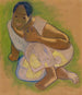 Kvinde fra Tahiti sidende - Paul Gauguin — visning af kunstværket