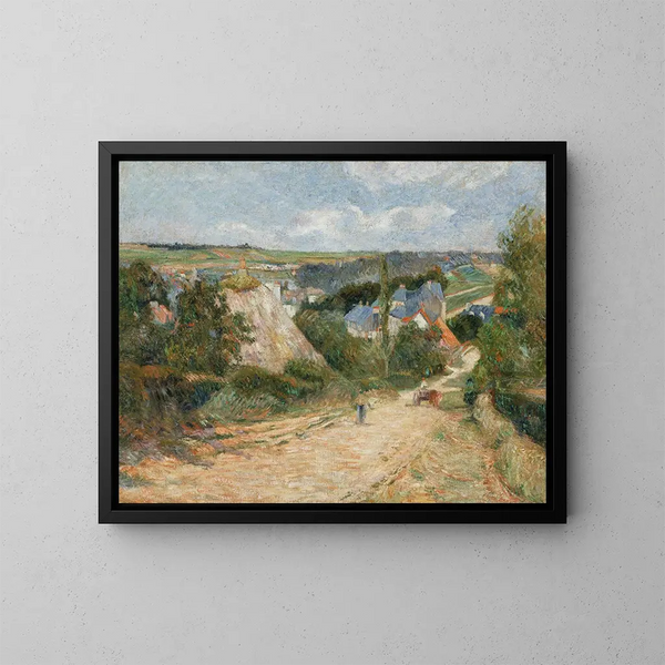 Entréen til landsbyen Osny - Paul Gauguin — indrammet kunstværk på væggen