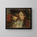Figurer i et interiør - Paul Gauguin — indrammet kunstværk på væggen