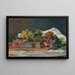 Blomster og bøger - Paul Gauguin — indrammet kunstværk på væggen