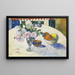 blomster og frugtbolle på et bord - Paul Gauguin — indrammet kunstværk på væggen