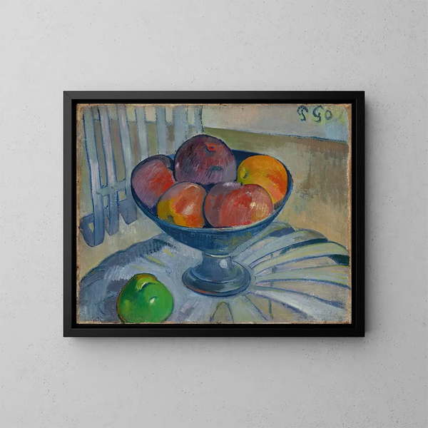 Frugtbræt på en havebænk - Paul Gauguin — indrammet kunstværk på væggen