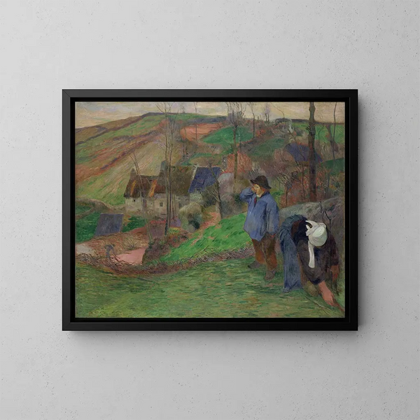 Landskab af Bretagne - Paul Gauguin — indrammet kunstværk på væggen