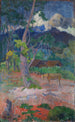 Landskab med en hest - Paul Gauguin — visning af kunstværket
