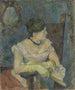 Madame Mette Gauguin i aftenkjole - Paul Gauguin — visning af kunstværket