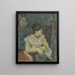 Madame Mette Gauguin i aftenkjole - Paul Gauguin — indrammet kunstværk på væggen